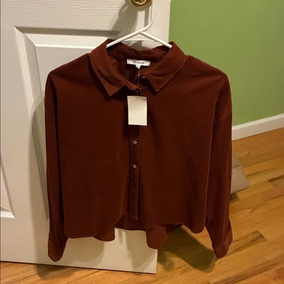 NWT: madewell boxy corduroy button up - Picture 2 of 11